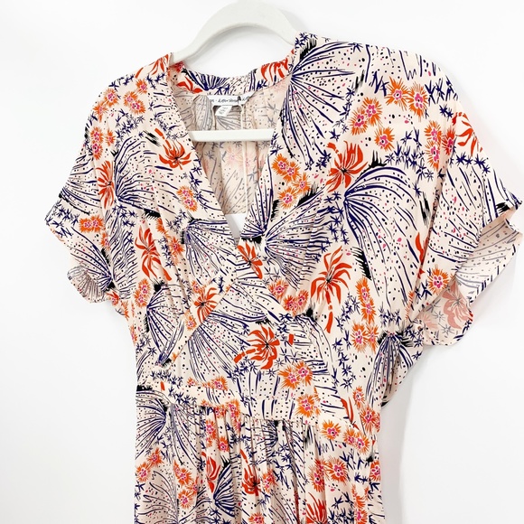 & Other Stories Palm Abstract Floral Print Mini Dress Sz 4 - Picture 4 of 14